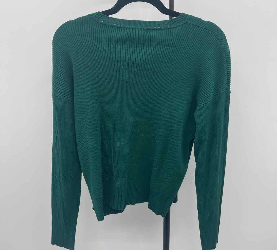 525 Women's Size XS Green Ribbed Long Sleeve Shirt