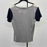 J Crew Women's Size S Oatmeal Color Block Short Sleeve Shirt