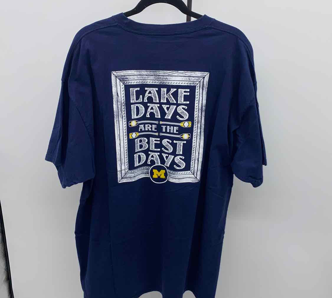 Hanes Men's Size XXL Navy michigan T-shirt