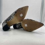 Nine West Women's Shoe Size 8.5 Charcoal Snakeskin Heels