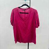Lane Bryant Women's Size L maroon Textured Long Sleeve Shirt
