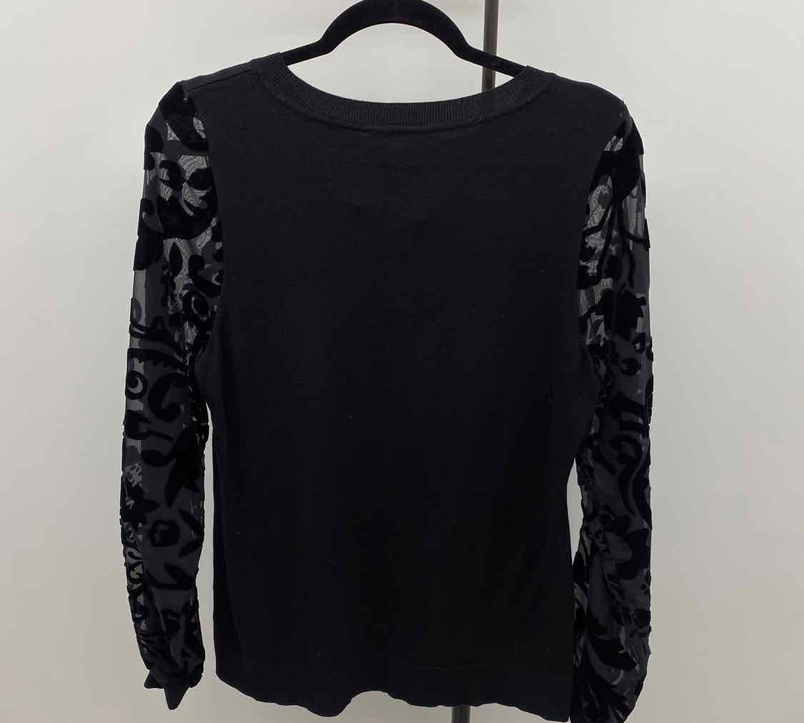 Inc Women's Size M Black Floral Sweater