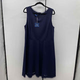 Talbots Women's Size 18 Navy Solid Dress