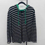 Susan Graver Women's Size L Black Stripe Sweatshirt