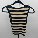 Zara Women's Size S Black Stripe Sleeveless Shirt