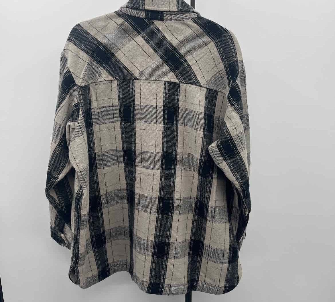 Lucky Brand Women's Size L Gray Plaid Jacket