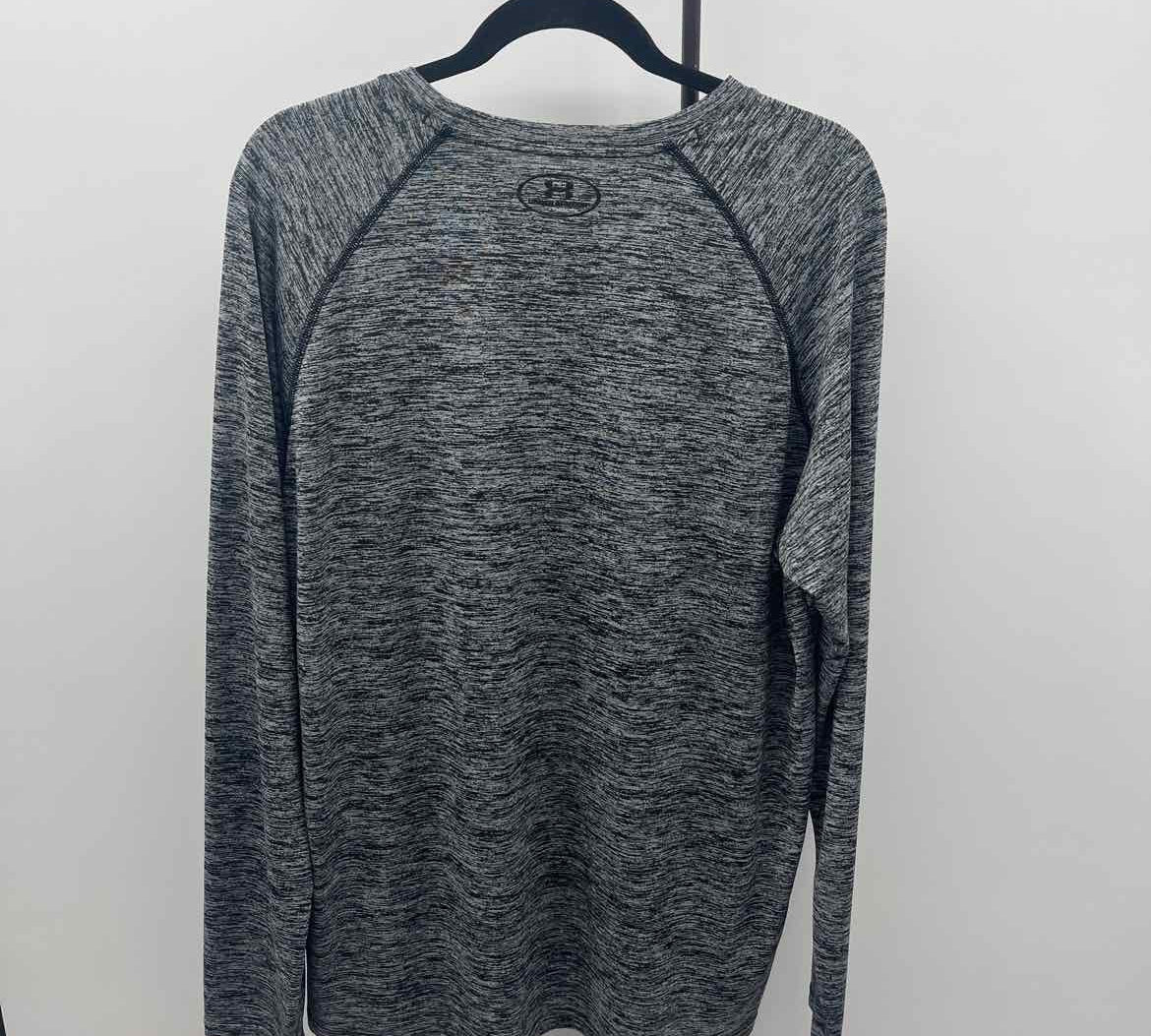 Under Armour Men's Size XL Black Heathered Long Sleeve Shirt