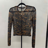 Urban Outfitters Junior's Size M Black Abstract Long Sleeve Shirt