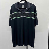 Callaway Men's Size XL Navy Striped Short Sleeve Shirt