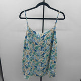 Perch Women's Size 2X Blue Floral Tank