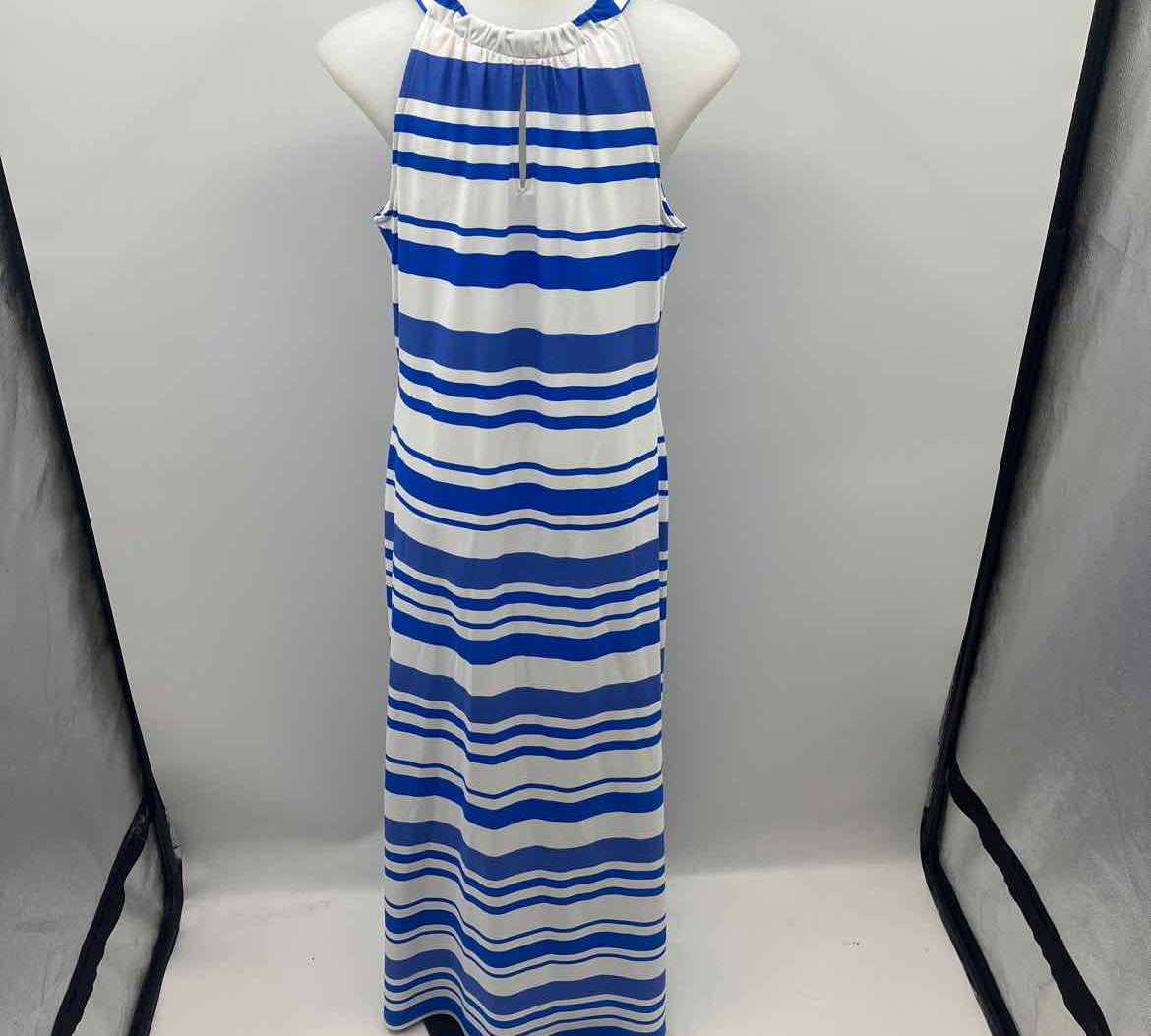 Jude Connally Women's Size 6 Blue Stripe Dress