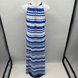 Jude Connally Women's Size 6 Blue Stripe Dress