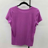 Banana Republic Women's Size M Purple Solid Short Sleeve Shirt