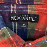 J Crew Men's Size M Orange Plaid Long Sleeve Shirt