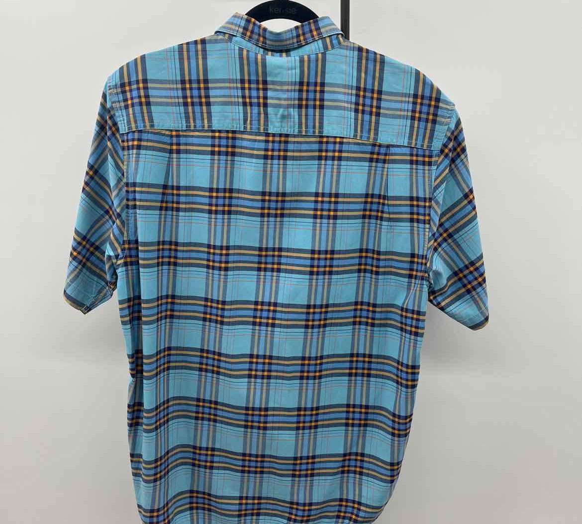 Tommy Bahama Men's Size M Teal Plaid Short Sleeve Shirt