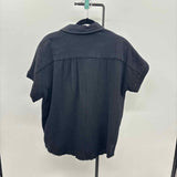 Tribal Women's Size L Black Textured Short Sleeve Shirt