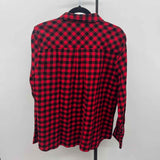 J Crew Women's Size XXL Black Checkered Long Sleeve Shirt
