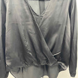 ReneeC. Women's Size S Black Solid Long Sleeve Shirt