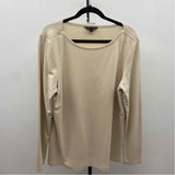 Banana Republic Women's Size XL Beige Solid Long Sleeve Shirt