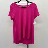 Chico's Women's Size M Pink Heathered Short Sleeve Shirt