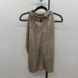Anthropologie Junior's Size M Gold Shimmer Sleeveless Shirt