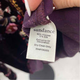 Sundance Women's Size S Wine Floral Long Sleeve Shirt