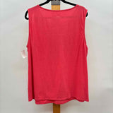 Talbots Women's Size 2X Red Crochet Sleeveless Shirt