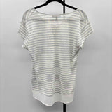 Sanctuary Women's Size S Ivory Stripe Short Sleeve Shirt