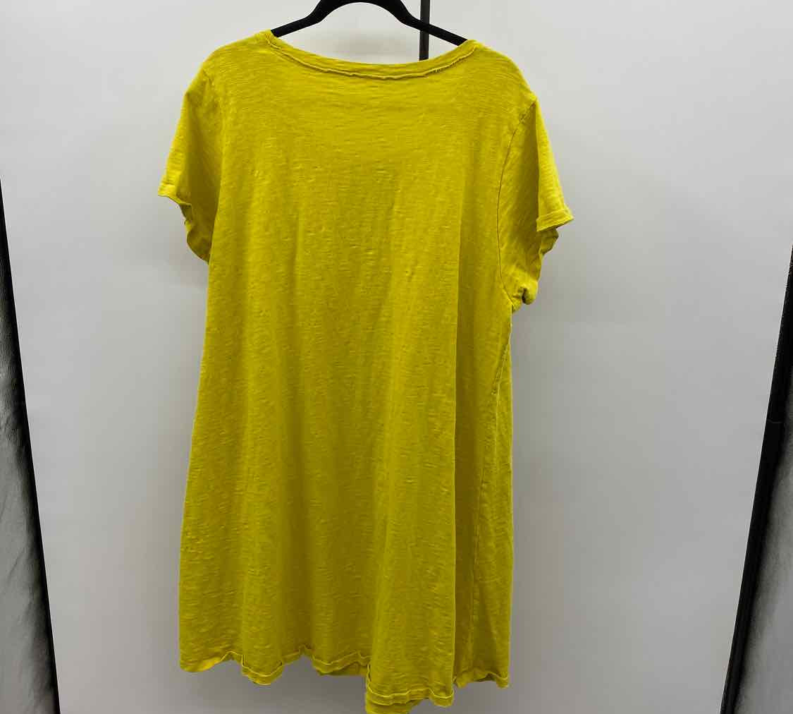Soft Surroundings Women's Size 20 Yellow Textured Dress