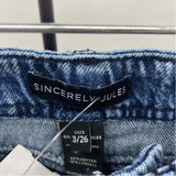 Sincerely Jules Women's Size 2 Blue Solid Jeans