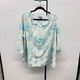Chico's Women's Size XXL Teal Damask Tunic