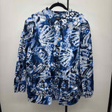 Liz & Me Women's Size 3X Blue Abstract Jacket