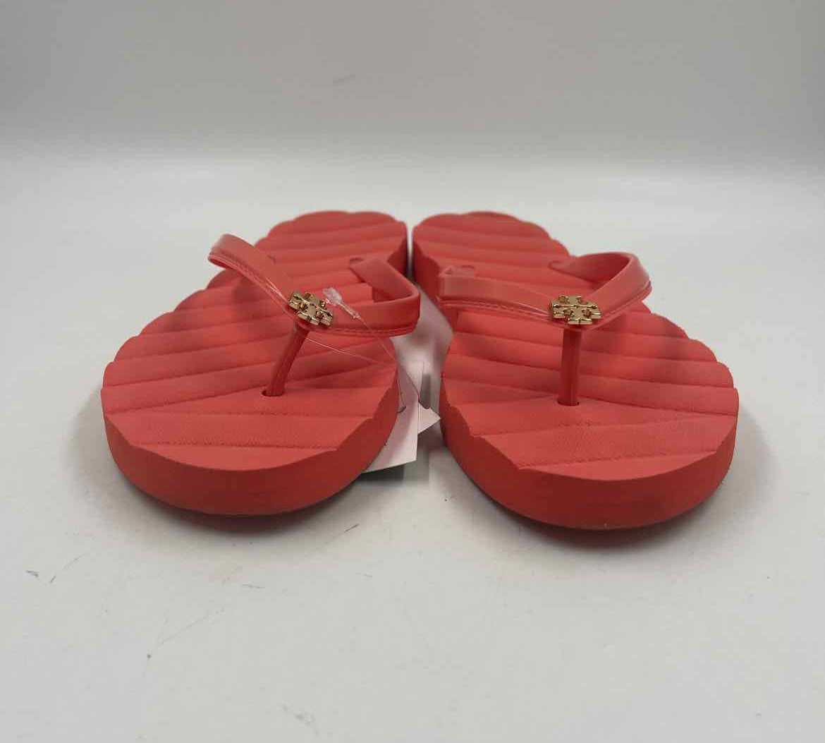 Tory Burch Women's Shoe Size 8 Orange Solid Flip Flops
