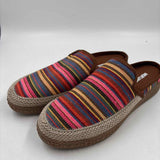 Muk Luks Women's Shoe Size 10 Multi-Color Stripe Mules