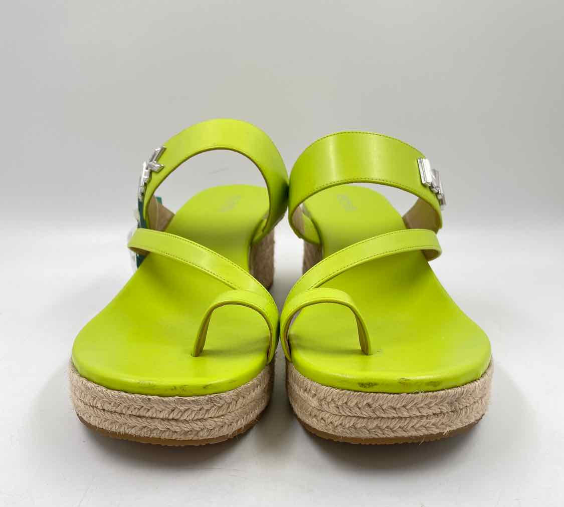 Michael Kors Women's Shoe Size 10 Green Logo Sandals