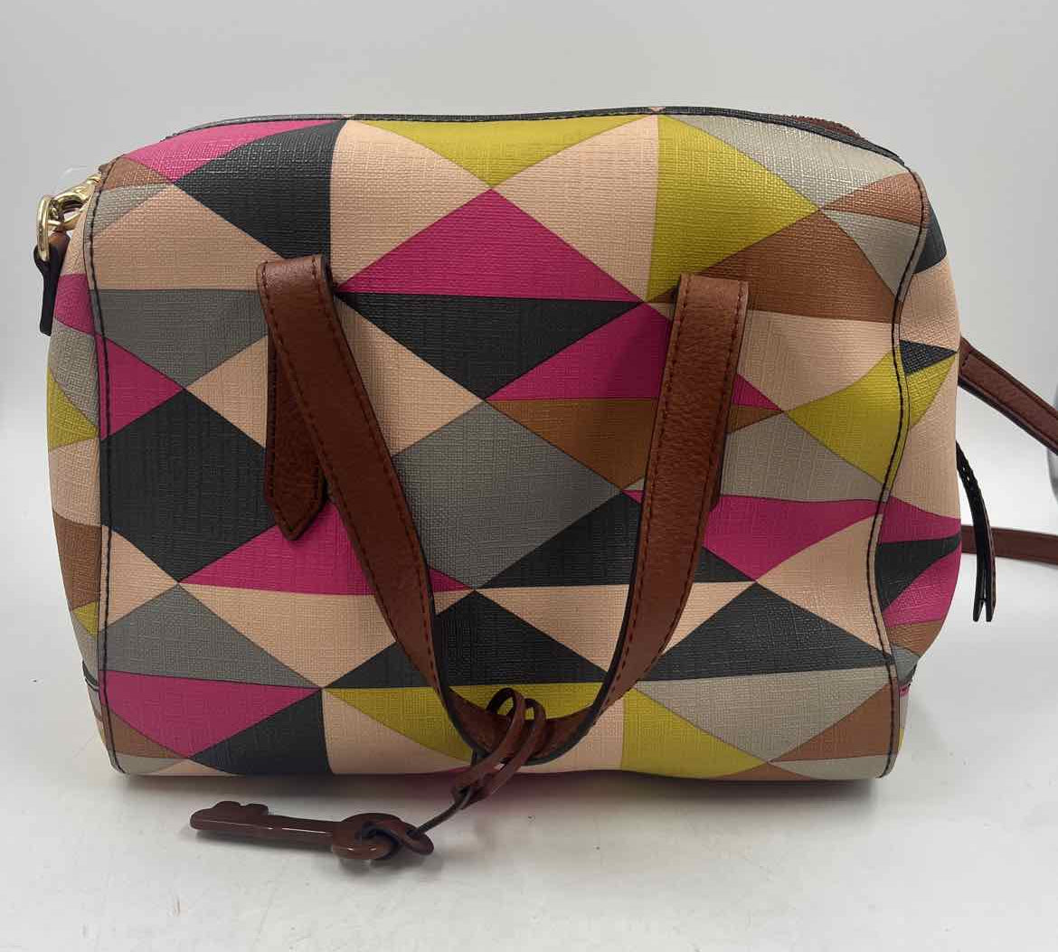Fossil Women's Multi-Color Luxe Triangles Purse