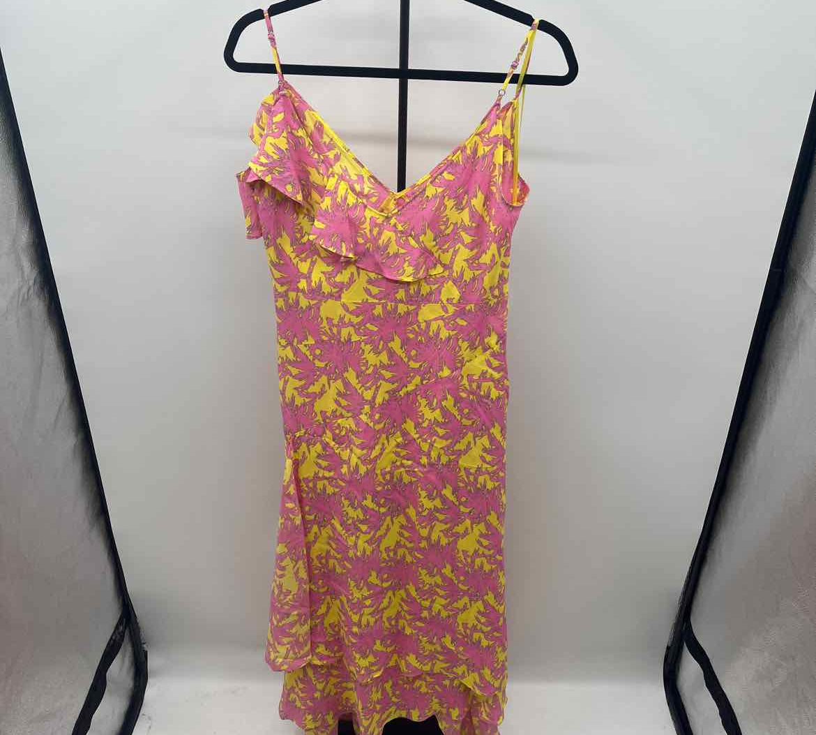 Diane Von Furstenberg Women's Size 10 Pink Floral Dress