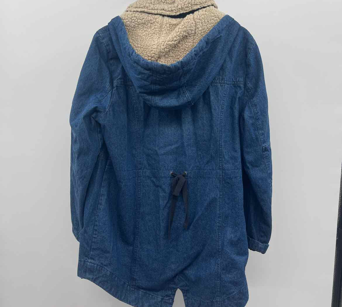 Style & Co. Women's Size L Blue Textured Coat