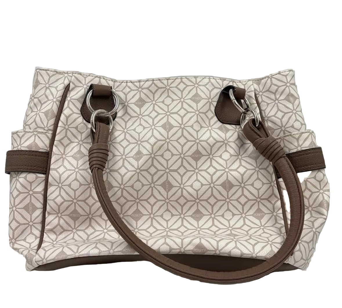 ROSETTI Tan & White Handled Tote Bag Purse