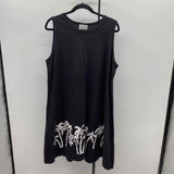 Michigan Rag Co. Women's Size One Size Black Palm Trees Dress