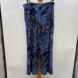 Susan Graver Women's Size 12 Navy Leaf Pants