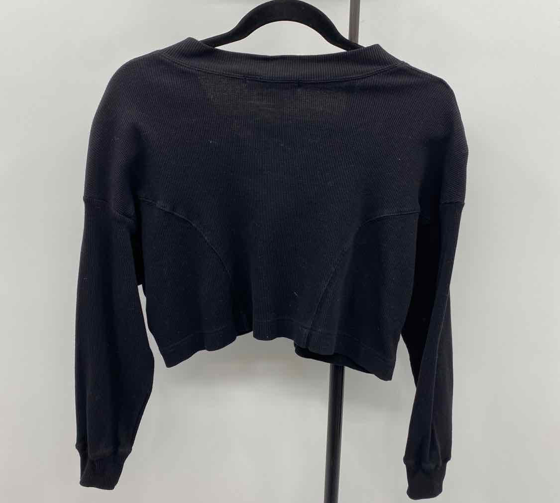Elodie Women's Size XS Black Ribbed Cardigan