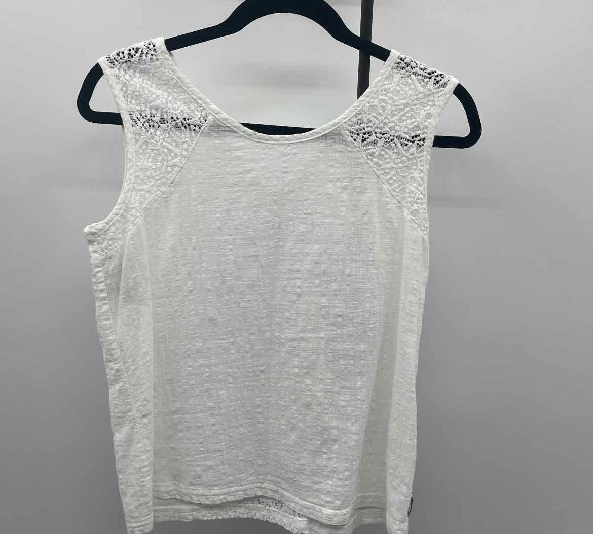 Unbranded Women's Size S White Lace Sleeveless Shirt