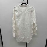 Maeve Junior's Size M White Floral Long Sleeve Shirt