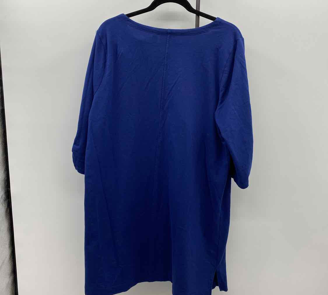 Denim & Co Women's Size L Navy Solid Coverup