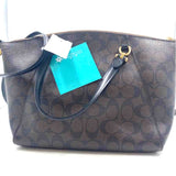 COACH Signature C Brown Black PRAIRIE Handled Satchel Purse w/Opt Crossbody Strap