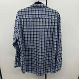 Jos A. Bank Men's Size L Blue Plaid Long Sleeve Shirt