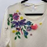 Talbots Women's Size XL Ivory Floral Sweater