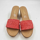 A. Giannetti Women's Shoe Size 7.5 Red Woven Sandals