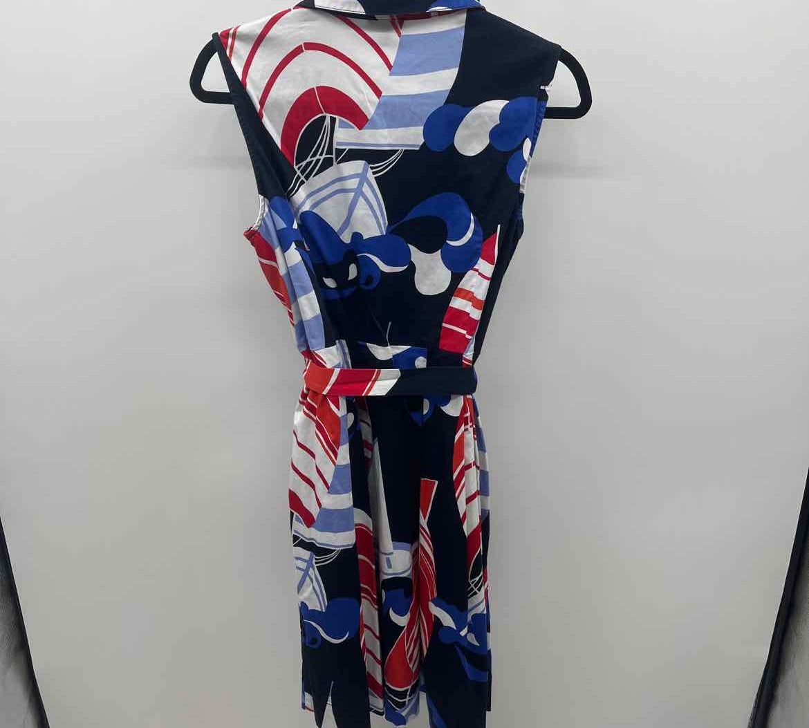 Talbots Women's Size 12P Navy Sailboats Dress